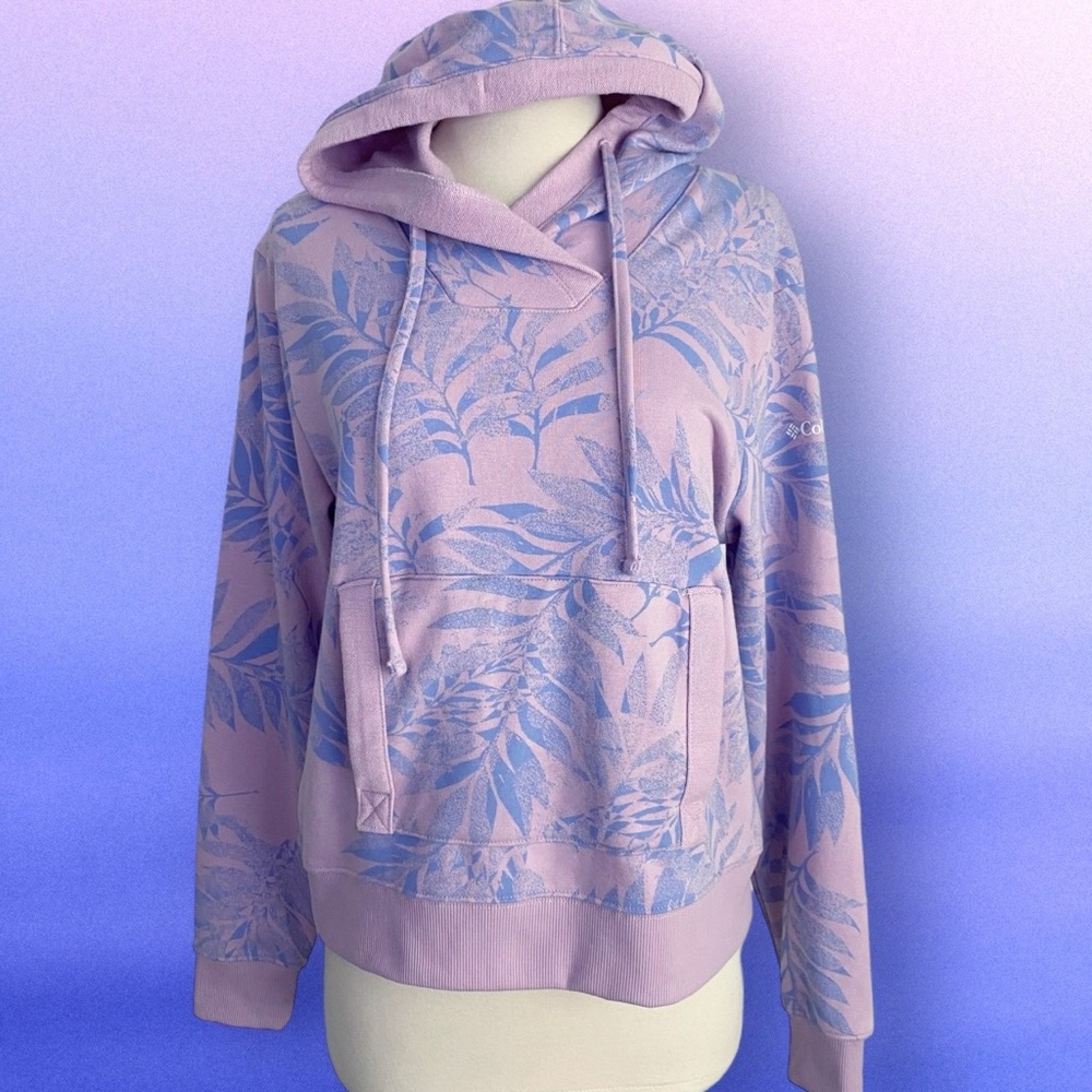 Columbia Women's Slack Water PFG French Terry Hoodie Purple Serenity/Palmetto S - Picture 6 of 12